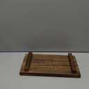 Nuogo Wood Riser Tray Soap, Stand Soap Tray for Kitchen Sink, Wood Pedestal for Kitchen Counter Sink Stand Decorative Rustic Bathroom Dishes Plant Bottles Candles Display(12 x 7 Inch,Brown)