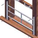 Segal 9179775 16 in, Carbon Steel, Black, Fixed 3-Bar Window Grill, 15-1/4 in.H x 23-1/2 in-38 in.W