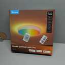 Govee Smart Ceiling Light 4300LM, RGBIC LED Ceiling Light Fixture Works with Matter, Flush Mount Light Fixture, DIY Colors, 2700K-6500K Dimmable for Bedroom, Living Room, 15 Inch, 1 Pack