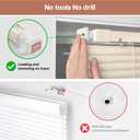 LazBlinds No Drill Vinyl Mini Blinds, 30 1/2" W x 48" H, Beige