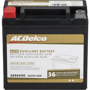 ACDelco Gold AUX14-200 (88866185) Auxiliary AGM 200 CCA Battery