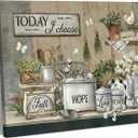 Rustic Kitchen Canvas Wall Art Vintage Farmhouse Wall Decor Picture Still Life Kitchen Poster Dining Room Print Farm Positive Inspirational Painting Artwork for Living Room Home Decoration ,16x24in