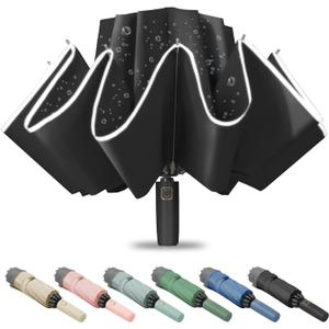 Large Windproof Travel Umbrella, Portable Reverse Folding Car Umbrella, Compact Inverted Design with Waterproof Canopy, Automatic, 10 Durable Ribs, 45.6/13 Inch, Fits Backpack Large Windproof Travel Umbrella, Portable Reverse Folding Car Umbrella, Compact Inverted Design with Waterproof Canopy, Automatic, 10 Durable Ribs, 45.6/13 Inch, Fits Backpack
