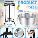 Fumete Galvanized Beverage Tub with Stand Champagne Ice Bucket Stand, 1 Set