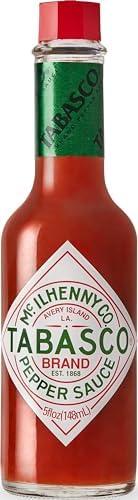 TABASCO Brand Original Red Pepper Sauce, Hot, 5 Oz Glass Bottle (1-Pack) | Classic & Versatile Hot Taco Sauce, Three Simple Ingredients, Dash on Anything, Great Pizza Sauce, Oyster Sauce & More Exp. 04/2029