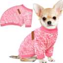 1 Pc Dog Sweaters for Small Dogs Girl Boy Winter Fleece Clothes Warm Soft Dog Sweatshirt Outfit for Dogs Cats Pet Apparel (XL (Back: 17.7", Chest: 22.8", 18-22 lbs), Pink)