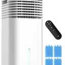 FANCOLE Windowless Portable Air Conditioners with 4Modes & 3Speeds, 15H Timer for Smart Auto-off, 2Gal Tank for 20H Cooling, Evaporative Air Cooler 17 FT Remote, 120° Swing Swamp Cooler No Hose Needed