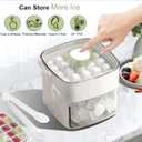 Ice Cube Tray with Lid & Bin Ice Maker for Freezer Ice Trays Ice Container- Ice Molds for Whiskey, Cocktail, Coffee Drinks, Beer with Ice Tongs Kitchen Gadgets Tools (White), Standard