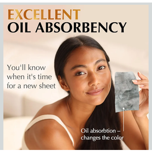 Deezar Oil Blotting Sheets for Face with Bamboo Charcoal 50 pcs per pack 4
(EXP: 02/06/2028)
