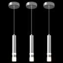 Modern Pendant Light Kitchen Fixture Dimmable LED Chrome Mini Pendant Lighting fo Kitchen Island Bedroom Bedside Table Small Pendant Lights (3-Pack)