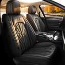 TTX LIGHTING Seat Covers Fit for Nissan Rogue 2009-2026 Seat Covers Full Set Car Seat Covers Faux Leather Breathable Waterproof Car Seat Protector (5 Seats, Black)