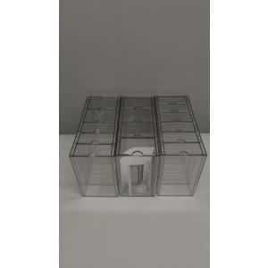 Acrylic 3 Pack Desk Organizers and Accessories, Makeup Organizer Storage With 15 Drawers, Desk Organizers, Dustproof Drawer Organizer and Storage for Make Up, Jewelry, DIY Pen