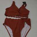 Women's High Waisted Two Piece Swimsuit Set with Wide Adjustable Back Straps  10