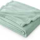Bedsure GentleSoft Sage Green Fleece Throw Blanket - 300GSM Soft Lightweight Plush Cozy Blankets for Bed, Sofa, Couch, Travel, Camping, Throw (50" x 60")