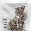 RUBYCA 30PCS Charm Pendant Crystal Drop Tibetan Metal Beads Silver Color Jewelry Making Bracelet DIY