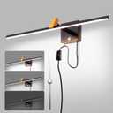 24" Plug in Bathroom Vanity Light Picture Light Vanity Lights Bar | Matte Black,LED,3CCT,Touch Dimming,Rotatable,Over Sinks,Hardwired,for Bedroom,Mirror,Cabinet/Gallery/Display/Poster
