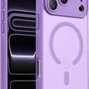 Designed for iPhone 17 Pro Max Case, Compatible with MagSafe, [Camera Protection] [15FT Military Drop Protection] Shockproof Translucent Matte Anti-Slip Phone Case, 6.9", Light Purple
