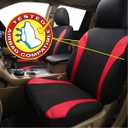 Flying Banner Car Seat Covers Front Set Breathable Mesh Seat Protector Fabric Polyester Cover Easy Installation SUV CAR Woman Lady Femal (Front Set, Black Red)