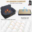 Dog Car Seat for Large Medium Sized Dogs Under 55 lbs, Dog Booster Seat for 2 Small Dogs with Detachable Washable Cover and Cushion, Memory Foam Pet Car Seat with 2 Safety Belts and Storage Pockets