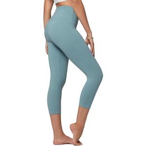 Conceited High Waisted Ultra Soft Leggings for Women - Full Length, Capri Length and Biker Shorts - (Blue, S)