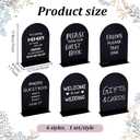 6 PCS Acrylic Black Wedding Signs for Ceremony and Reception, Cards and Gifts Sign for Wedding, Please Sign Our Guestbook, Favors, In Loving Memory, Black Wedding Decor 5 x 7 Inch