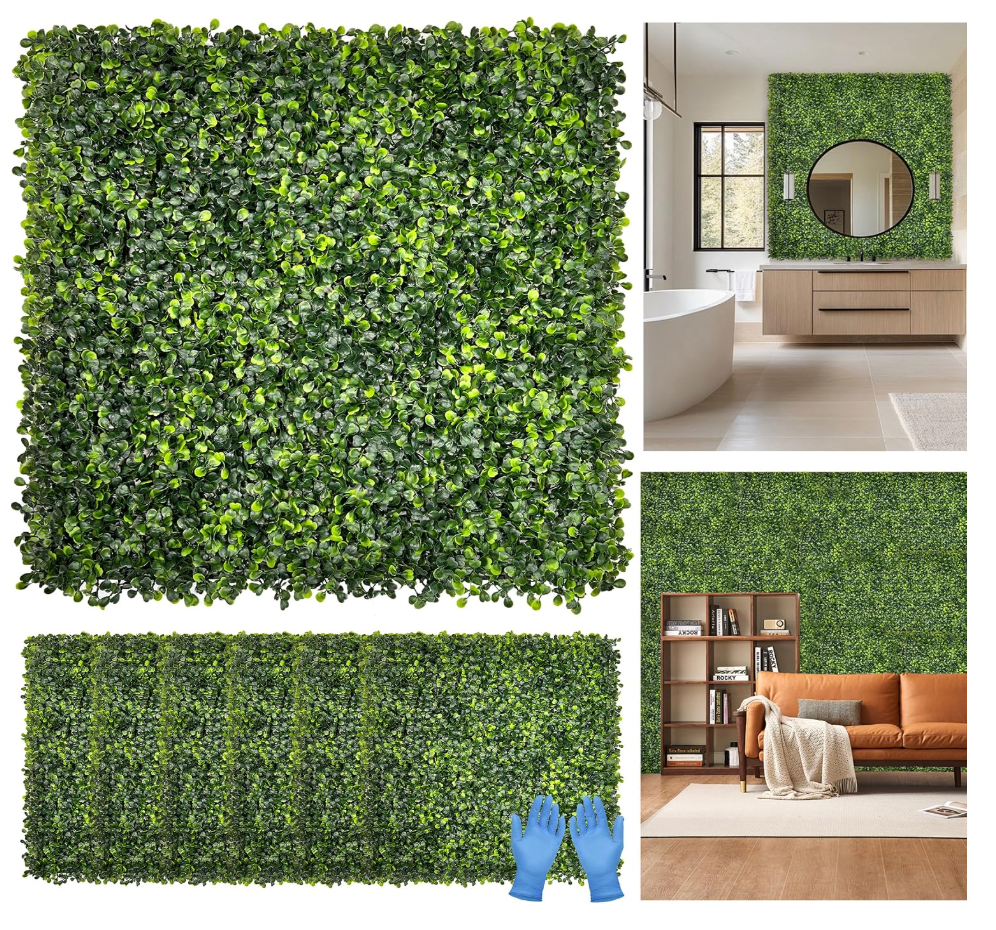 DMGarden 72x144 in (72 Sqft) Artificial Boxwood Greenery Roll Backdrop