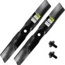 M170642 Lawn Mower Blades for John Deere 42-Inch Deck UC22008 M170639- Includes 2 Bolts and 2 Washers - Fits X330 X350 X354 X370 X380 Z335E Z335M Z345M Z345R,2-Pack