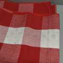 SEEKSEE Cotton Buffalo Plaid Rug 27.5"x43" Red and White Checked Rug Washable Doormats Indoor Outdoor Rugs for Layered Front Door Mats, Porch, Kitchen, Farmhouse, Entryway