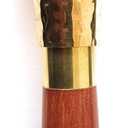 Victorian Walking Stick Cane Brass Handle with Brown Wooden Cane Vintage Collection