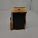 Uniclife Wood Suggestion Box, Wooden Donation Boxes for Fundraising, Prayer Boxes with Chalkboard and 50 Suggestion Cards, Ballot Boxes Tip Drop Box for Wedding Church & Classroom