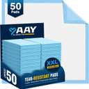 AAY Disposable Bed Pads 30"X36" (50pcs) Tear-Resistant Cloth Backing Underpads Super Absorbent Pee Pads Extra Large Premium Chucks for Adults Incontinence Pads Waterproof for Elderly, Kids or Puppy