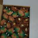 50-Pack Artificial Camellia Heads, 1.3 Inch Silk Faux Camellia Head for Wedding/Bouquet/Flower Wall/DIY Crafts/Party Decoration, Fake Flower Heads Buds [Coffee, 3.5cm]