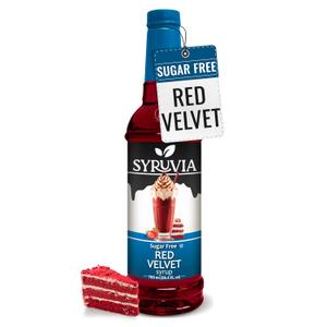Syruvia Sugar Free Coffee Syrup, Red Velvet Flavored Syrup for Drinks, Lattes, and Desserts  25.4 fl oz