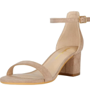 Women's Strappy Chunky Block Low Heeled Sandals 2 Inch Open Toe Ankle Strap High Heel Dress Sandals Daily Work Party Shoes, Size 5