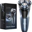 Electric Razor for Men, Electric Shaver for Men Face, with Pop Up Trimmer Waterproof Wet Dry Rechargeable Shaver Blue