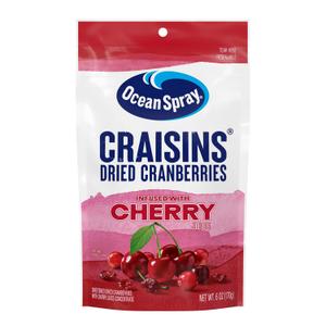 Ocean Spray Craisins Sweetened Dried Cranberries, Cherry Flavored, 6oz Pouch (EXP 09/25/26)