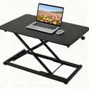 Height Adjustable Standing Desk Converter, Keyboard Riser for Stand Up Desk Riser, Computer Keyboard Stand for Desktop, Ergonomic Sit Stand Computer Workstations Black Size 23.6 Inch