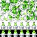 Sumind 50 Pcs Mini Resin UFO Alien Spaceship Figurines Glow in the Dark Bulk Set Halloween Small UFO Luminous Figures for Collections Themed Decorations Creative Crafts Space Party Fillers (Striker)