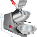 Reespring Snow Cone Machine Shaved Ice Machine Ice Crusher with Stainless Steel Blade Kitchen Electric for Shaved Ice and Snow Cone (300W 2000r/min) Also Comes with a Free Ice Pick and Ice Cube Tray