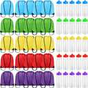Mifoci 20 oz Plastic Water Bottles Bulk and Drawstring Backpack Set Reusable Sport Water Bottles Lightweight Clear Water Bottle Cinch Gym Drawstring Bags for Adult Kids Fitness DIY
