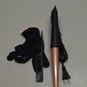 Hair Curling Wand, 0.5-1Inch Tapered Curling Iron, Professional Ceramic Hair Curler Wand with Heat-Resistant Glove, Dual Voltage (Pink) (Gold)