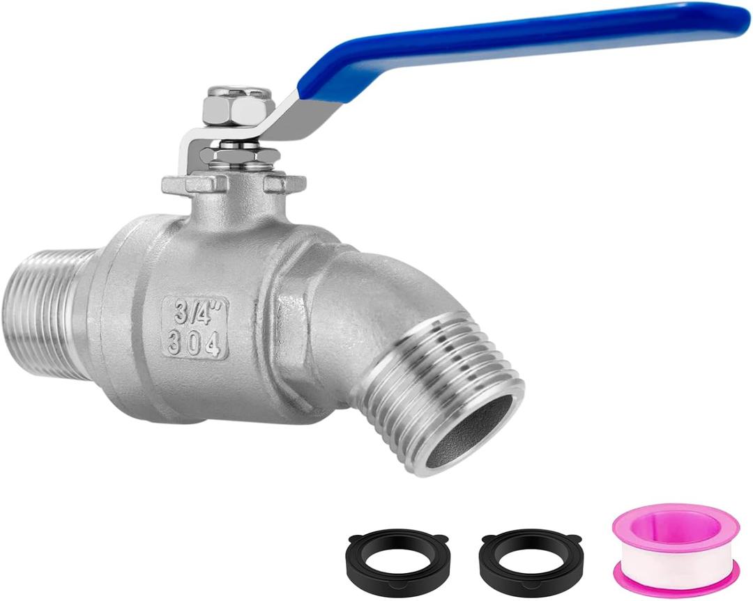 304 Stainless Steel 3/4" Garden Hose Bib, Heavy Duty Outdoor Spigot, 3/4" Male GHT Threaded Garden Hose Faucet, Lead-Free, Unlimited Flow Outdoor Faucet with 2 Washers and 1 Tape 304 Stainless Steel 3/4" Garden Hose Bib, Heavy Duty Outdoor Spigot, 3/4" Male GHT Threaded Garden Hose Faucet, Lead-Free, Unlimited Flow Outdoor Faucet with 2 Washers and 1 Tape