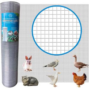 Hardware Cloth 48 inch x100 ft 3/4 inch Chicken Wire Fencing19 Gauge Hot-Dip Galvanized Wire Mesh Rolls, Welded Wire,Fencing Rabbits Wire Fence,Snake FenceGopher Wire,Chicken coop Wire., New 3/4 Inch 48in x 100ft