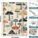 2026 Planner, Weekly and Monthly Calendar Planner for Women, Jan 2026 - Dec 2026, Hardcover Planning Agenda book with Tabs, Spiral Bound, Inner Pocket, Perfect for School Office Supplies, 8.5" x 11" - Mushrooms Grove