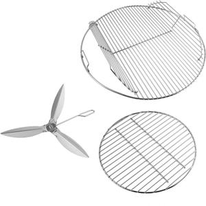 Grill Grates for Weber 22'' 22.5" Charcoal Grill, Cooking Grate Charcoal Grate for Weber 7436 7441 Kettle, Bar-B-Kettle, Master-Touch Grill, One-Touch Cleaning System Kit for We ber 7444