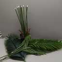 6FT Artificial Palm Tree, Tall Faux Palm Tree Indoor with Black Fake Plants Tall, Artificial Plants with Lifelike Leaves for Home Office Decor (Black)