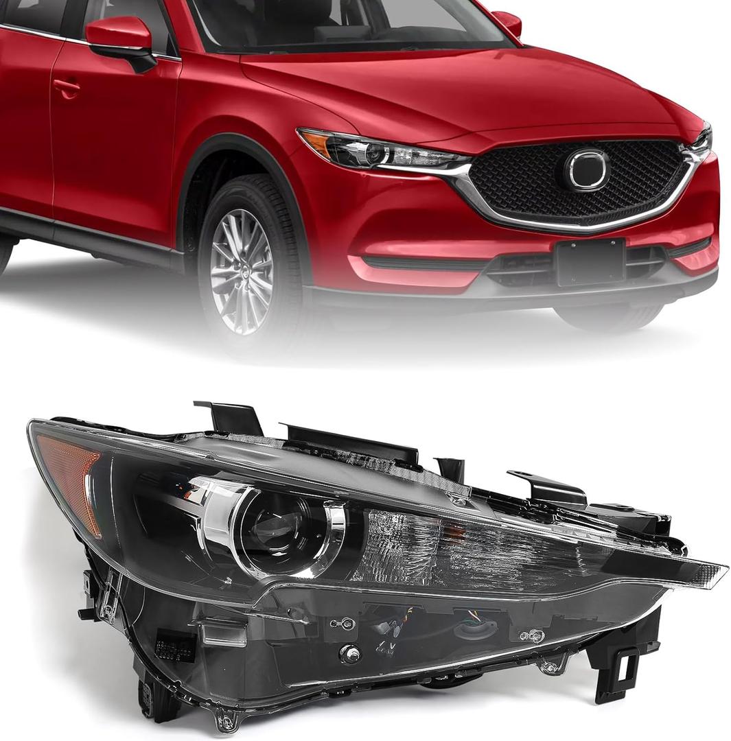 Huray LED Headlight Assembly for Mazda CX-5 CX5 2017-2021 w/o AFS RH Front Projector Headlamp OE Factory Replacement for MA2503151 Right Passenger Side
