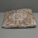 Madane Washable Entry Rug 3x4, Area Rugs for Entryway Kitchen Bathroom Door Mat Indoor Entrance, Vintage Floral Print Office Runner with Non Slip Rubber Backing, Turmeric/Grey