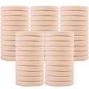 Qarwayoc 50PCS Large Blonde Hair Ties, Seamless Hair Bands, Soft Elastic Hair Ponytail Holders, No Damage, 2 Inch in Diameter