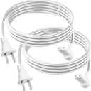 (2-Pack) Long Power Cords Compatible with Sonos Era 100 and Era 300 Speakers, Extended Reach, Enhanced Flexibility, and Durability, Secure Connection (12-Foot) (White)